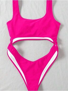 Hot Pink Cutout One-Piece Swimsuit brand new never worn